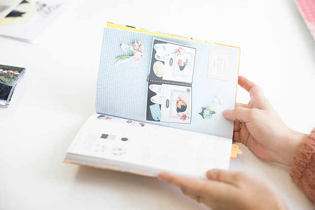 『ママ&パパのためのスクラップホリックの本 ― 子どもの写真をかわいく残す25の方法―』には素敵な作例がたくさん載っている