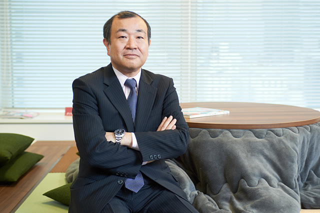 藤林清隆社長。オフィス刷新では2012年4月に社長に就任した当時からの思いを形にした