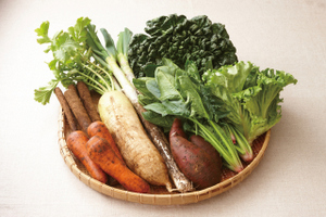 パルシステムの「コア・フード有機野菜セット」。旬の有機野菜を届けてくれる。8品1564円（税込）